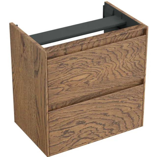 Forzalaqua Onderkast Forzalaqua Reno 59.5x39.5x60 Cm 2 La Softclose Eiken Castle Brown Bruin