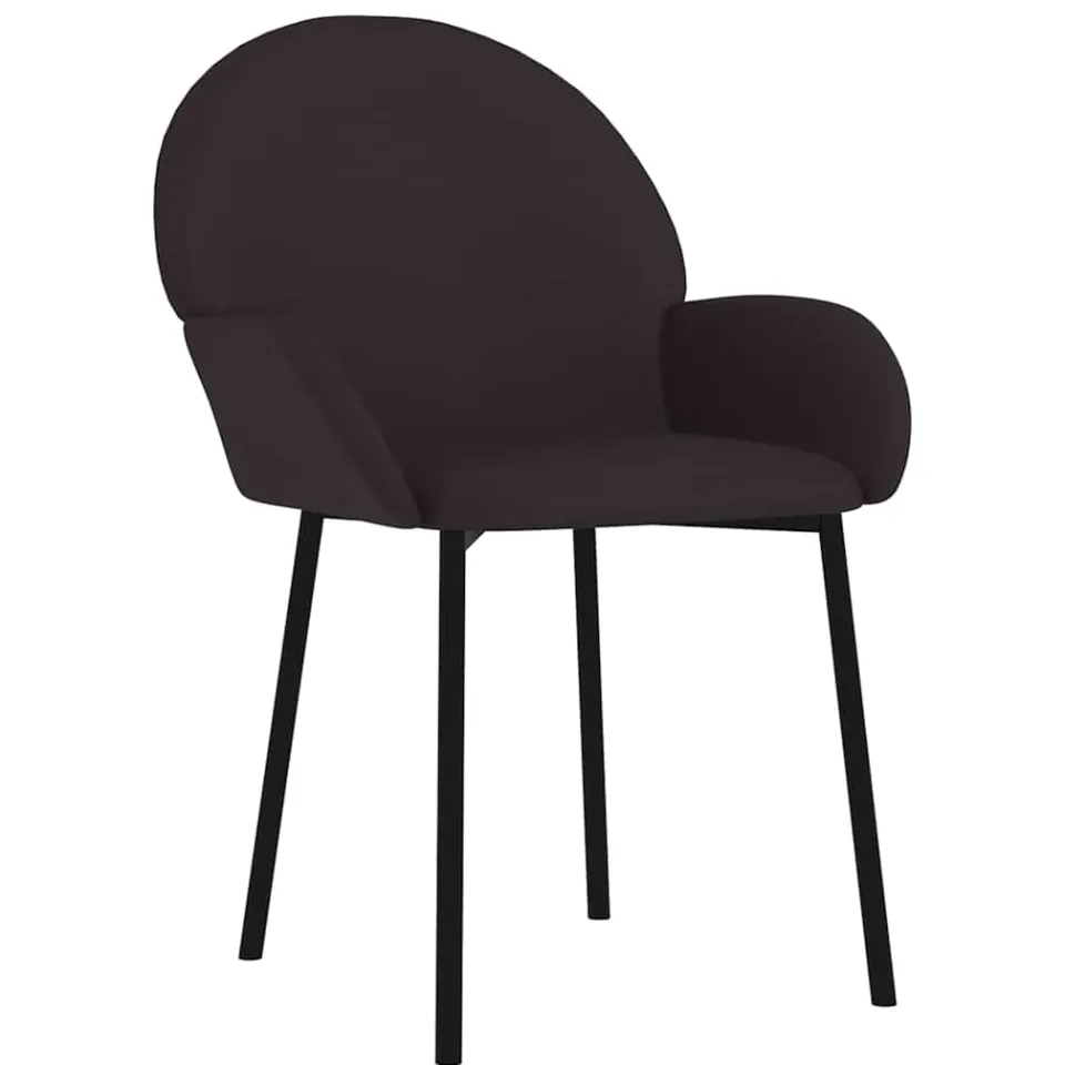 vidaXL Eetkamerstoelen 2 st kunstleer zwart