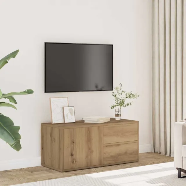vidaXL Tv-meubel 80x34x35,5 cm bewerkt hout artisanaal eikenkleur, foto 2