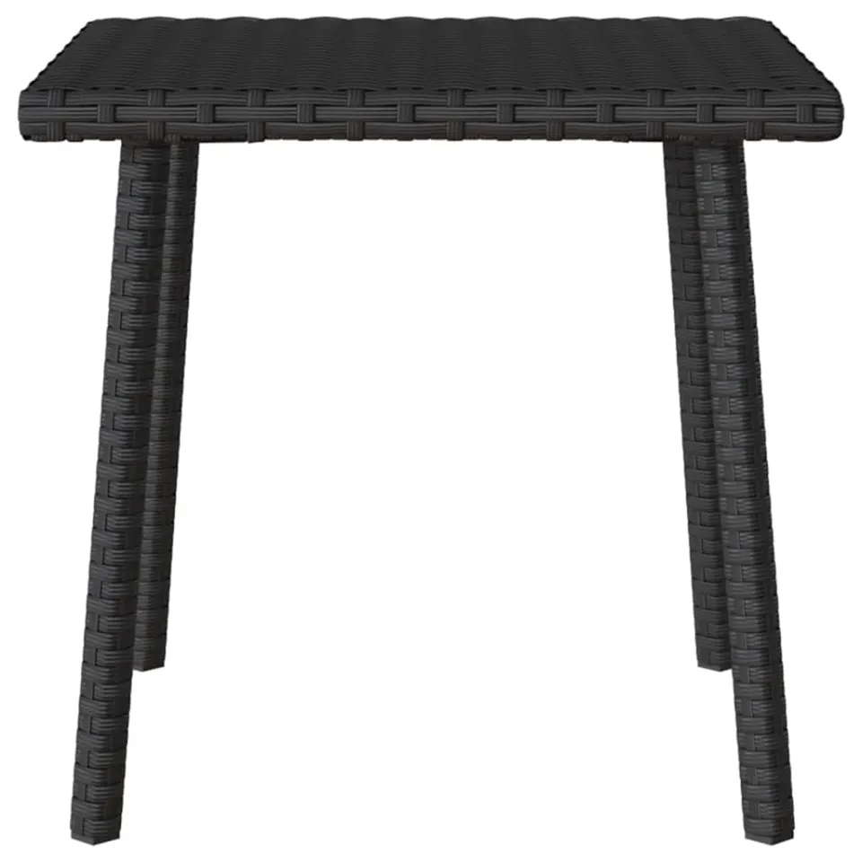 vidaXL Tuin salontafel rechthoekig 40x40x37 cm poly rattan zwart, foto 4