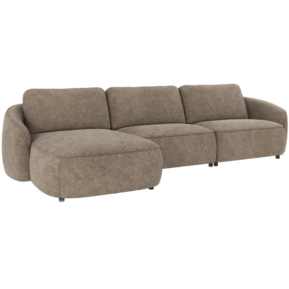 Rowico Home Norris gestoffeerde 4-zits hoekbank bruin - links - 319 cm, foto 2