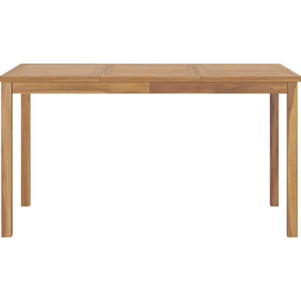vidaXL Tuintafel 140x80x77 cm massief teakhout Bruin