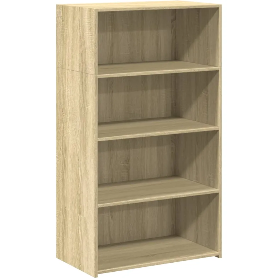 vidaXL Hoge kast 70x41x124 cm bewerkt hout sonoma eikenkleurig, foto 3