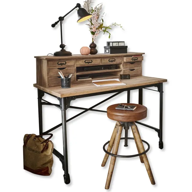 Loberon Bureau Leognan bruin/zwart