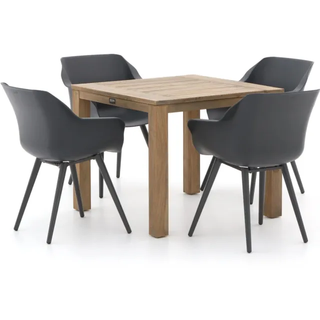 Hartman tuinmeubelen Hartman Sophie Studio/ROUGH-S 90cm dining tuinset 5-delig bruin, foto 2