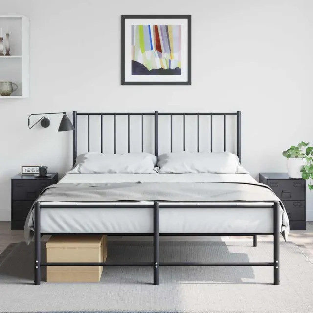 vidaXL Nachtkastjes 2 st 34,5x39x44 cm staal zwart, foto 2