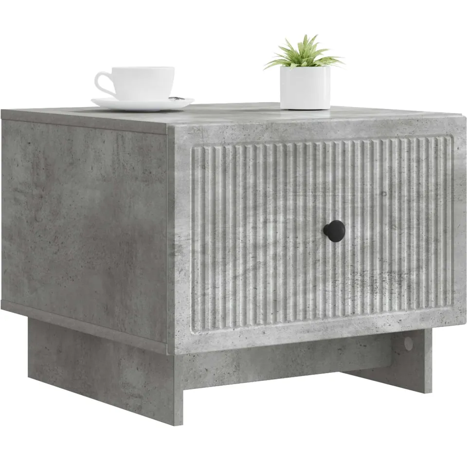 vidaXL Salontafel Betongrijs 49 x 50 x 40 cm Bewerkt hout