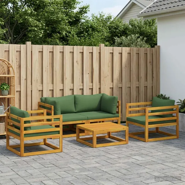 vidaXL 5-delige Tuinloungeset Modulair Naturel Massief Acaciahout, foto 2
