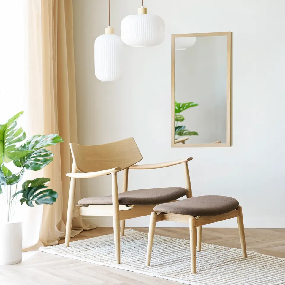 Artichok Otto eikenhouten fauteuil met bruin zitkussen - naturel, foto 2