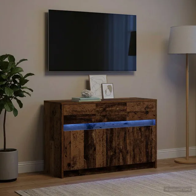 vidaXL TV-kast 91 x 34 x 61 cm Oud hout Bruin