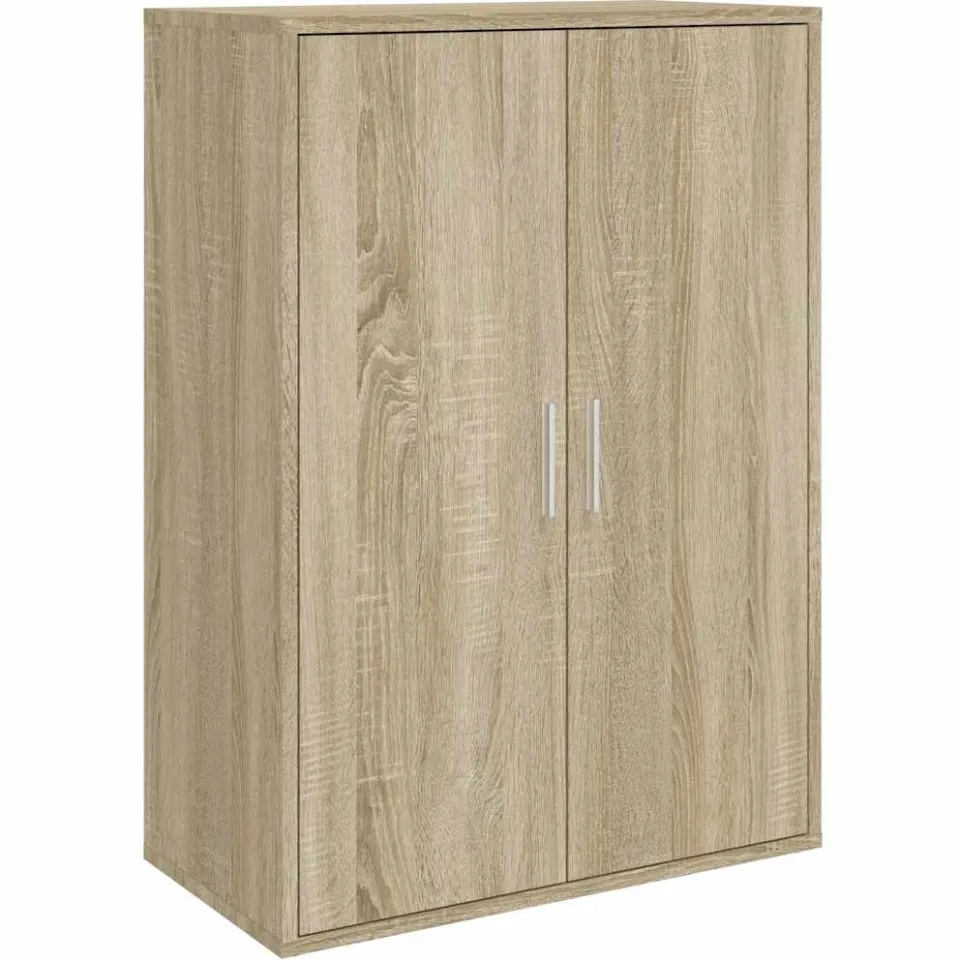 vidaXL Dressoir 60x31x84 cm bewerkt hout sonoma eikenkleurig Bruin