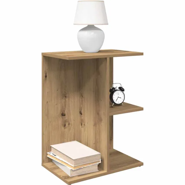 vidaXL Nachtkastjes 2 st 46,5x29x61 cm bewerkt hout artisanaal eiken Bruin