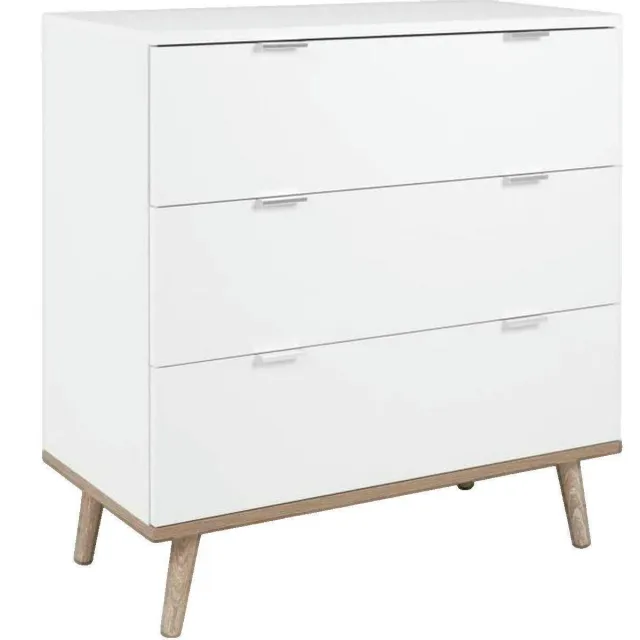 Bigbuy Dressoir Bigbuy Commode Göteborg Blanc et Chêne Sonoma Wit