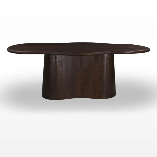 Giga Meubel Eettafel Jessie - Organisch - Mangohout - 260cm Donkerbruin