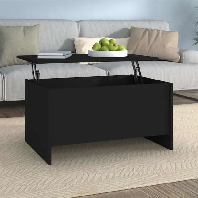 vidaXL Salontafel 80x55,5x41,5 cm bewerkt hout zwart, foto 2