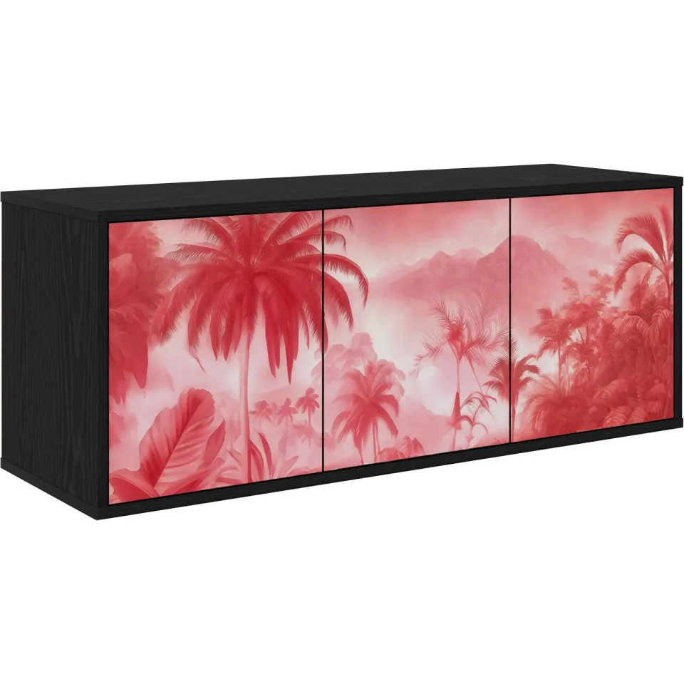 vidaXL Wandgemonteerd tv-meubel AACHEN 102 x 33 x 40 cm Zwart eiken, foto 3