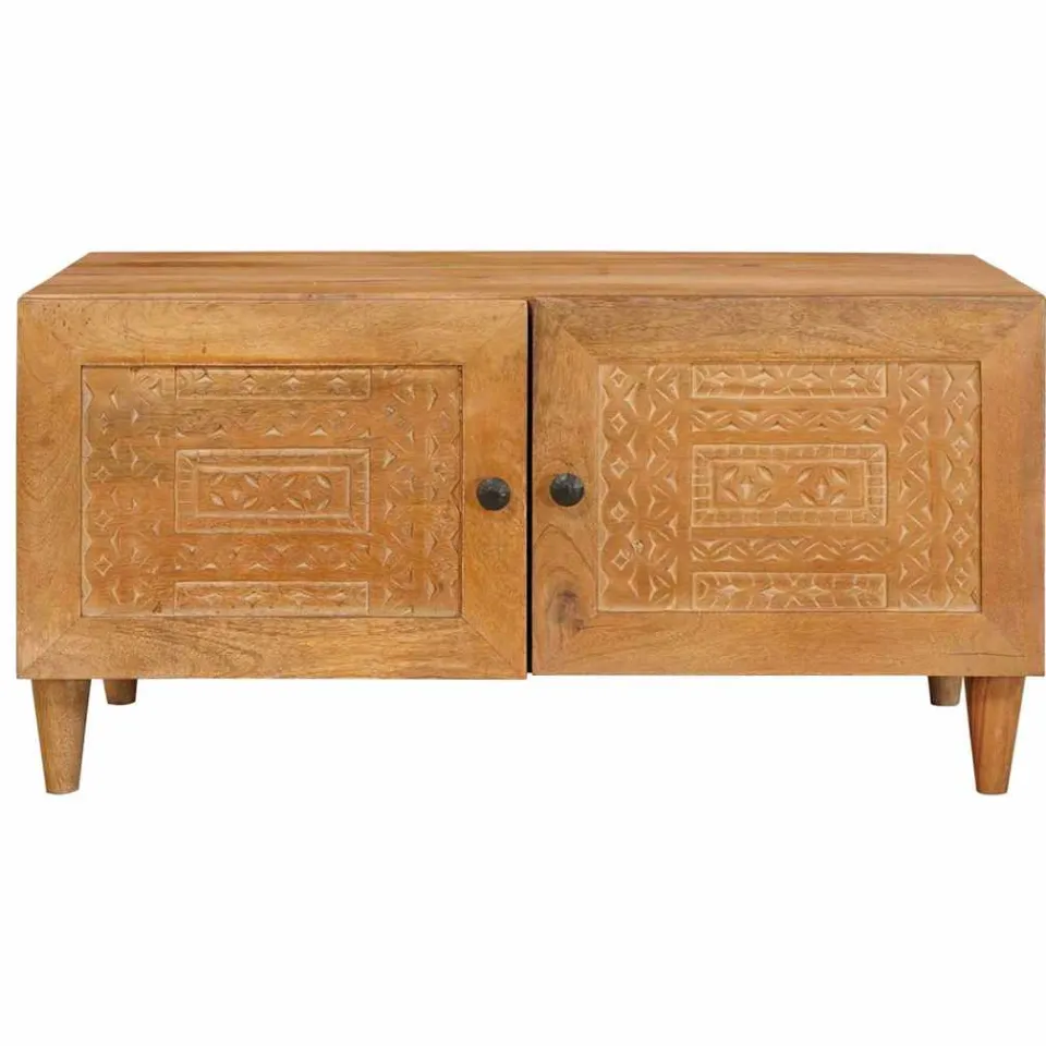 vidaXL Salontafel Licht Bruin 80 x 50 x 40 cm Bewerkt hout, foto 3