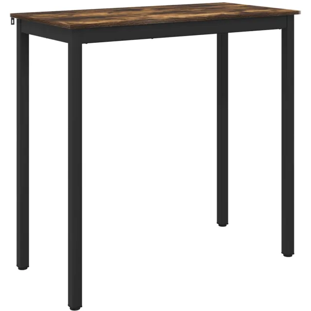 vidaXL Staande - Bartafel - Bewerkt - hout - Rechthoekig Gerookt eiken
