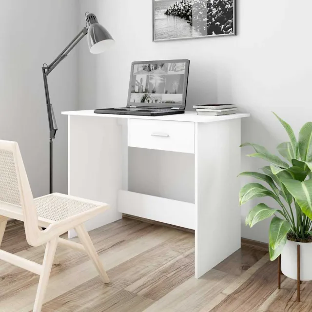 vidaXL Bureau 100x50x76 cm bewerkt hout wit