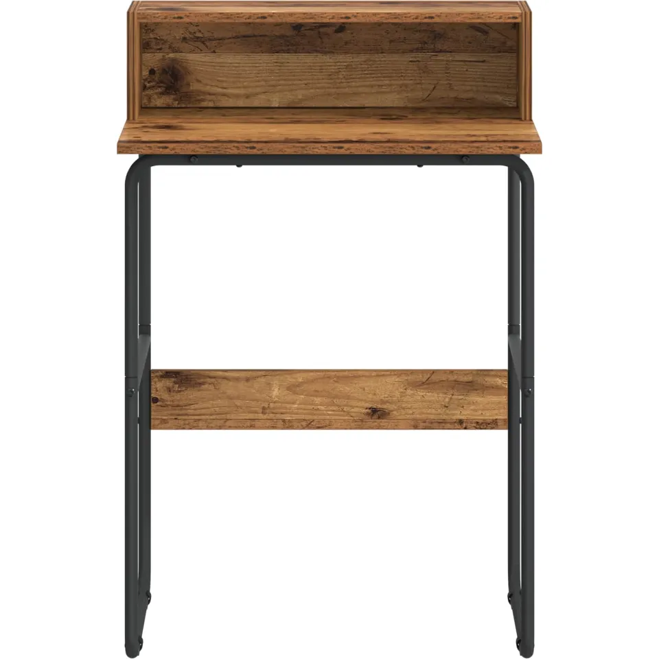 vidaXL Bureau met opbergruimte Oud hout 60 x 50 x 91 cm Bruin