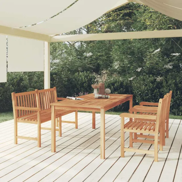 vidaXL 4-delige Tuinset massief teakhout bruin, foto 2