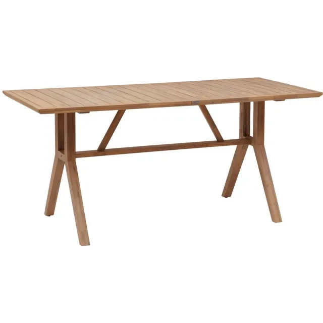 Hespéride Rechthoekige hoge tuintafel voor 8 personen van acaciahout PAPOUASIE Beige