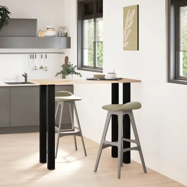 vidaXL Bartafelpoten 4 st 110-112 cm staal zwart