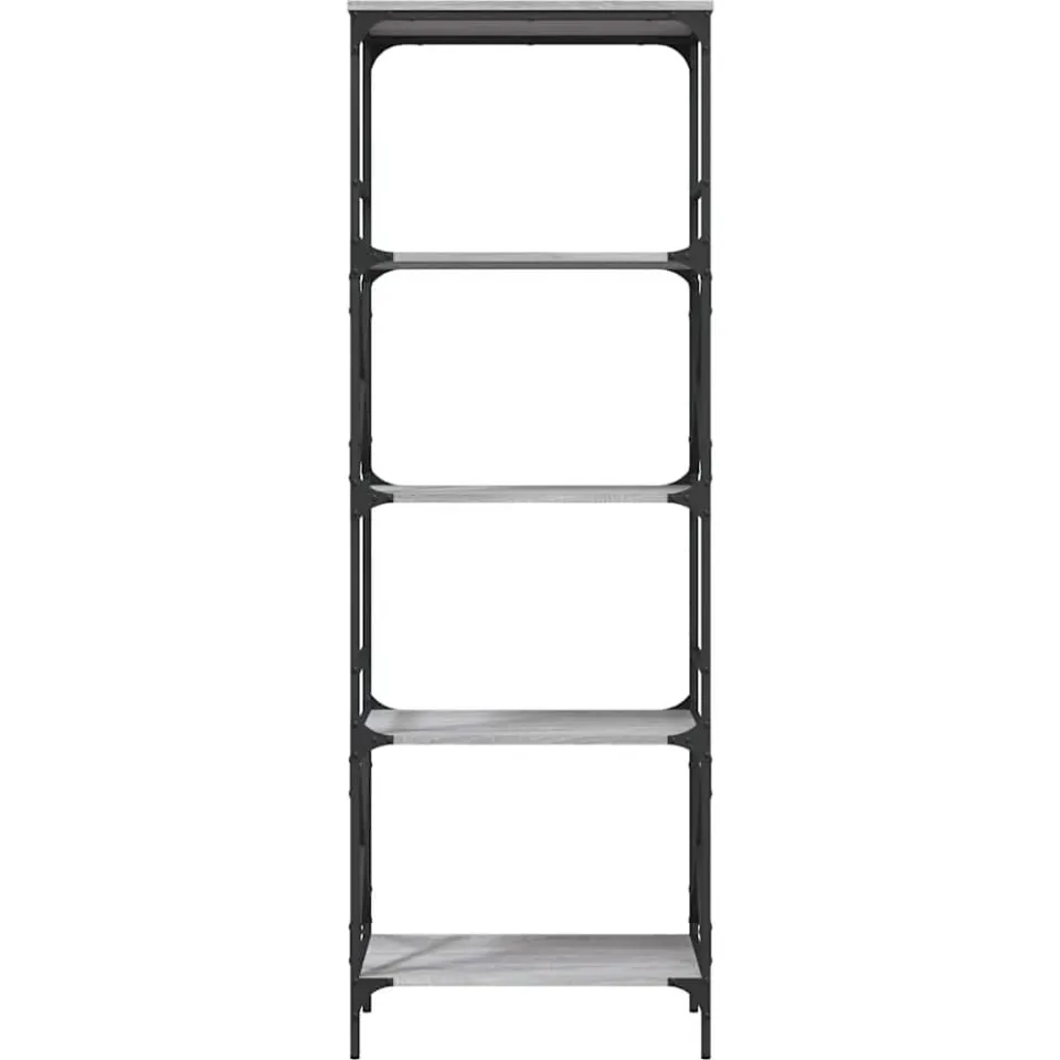 vidaXL Boekenkast 5-laags 59x35x171 cm bewerkt hout grijs sonoma eiken