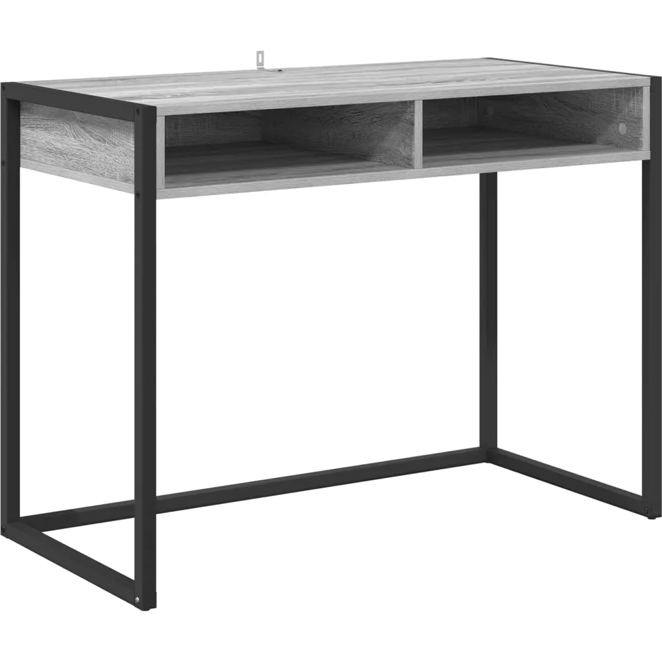 vidaXL Bureau Grijs Sonoma Bewerkt hout 100 x 50 x 75 cm, foto 3