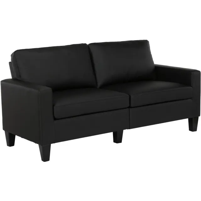 Notio Living Rylie-Sofa - 3-zits - Zwart Kunstleer