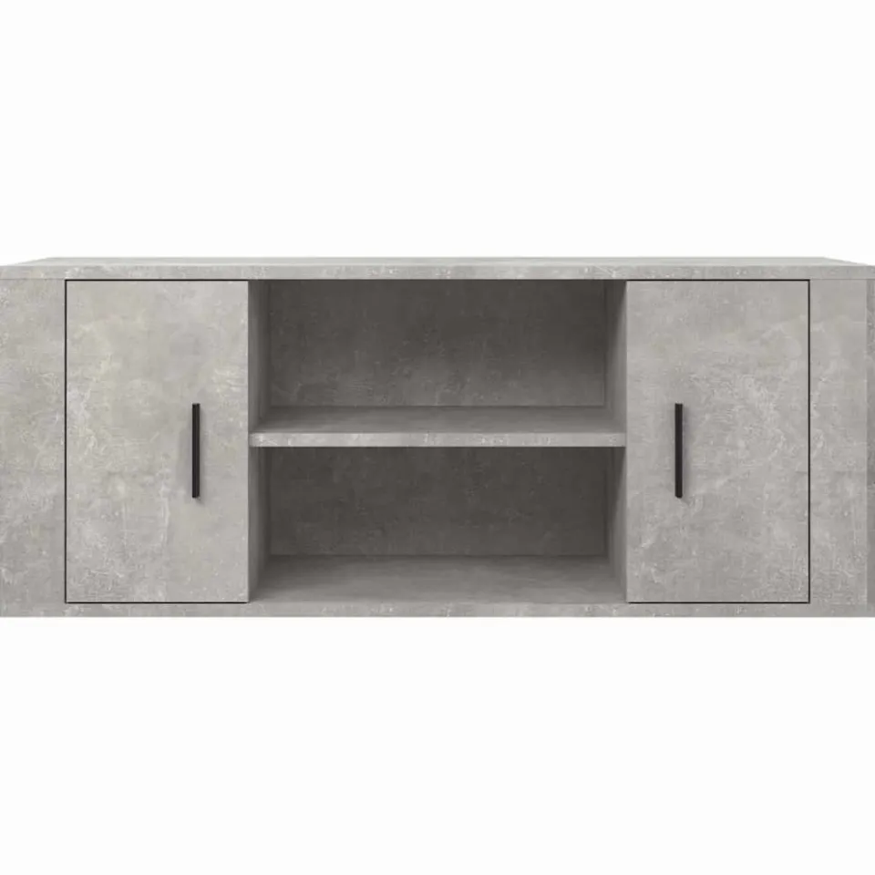 vidaXL Tv-meubel 100x35x40 cm bewerkt hout betongrijs grijs