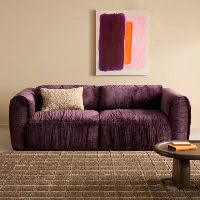 NOUS Living 2-zitsbank Kaia burgundy, foto 2