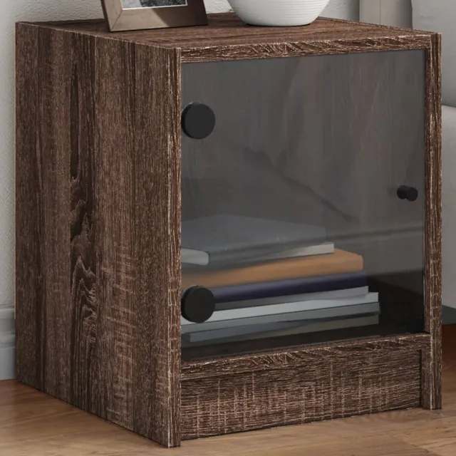 vidaXL Bedside Cabinet 2 st Brown Oak Medium-sized, foto 2