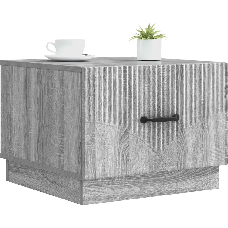 vidaXL Salontafel Grijs sonoma 49 x 50 x 37 cm Bewerkt hout