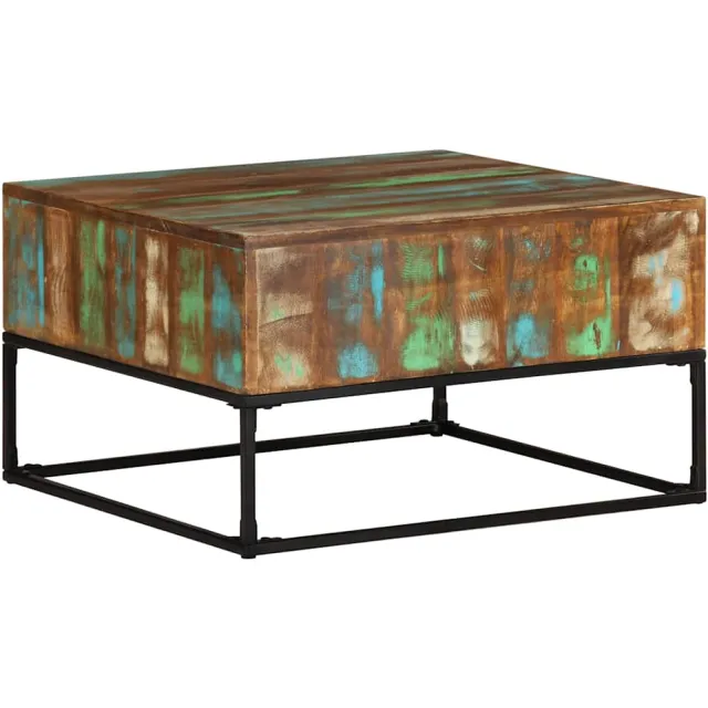 vidaXL Salontafel 68x68x41 cm massief gerecycled hout bruin, foto 2