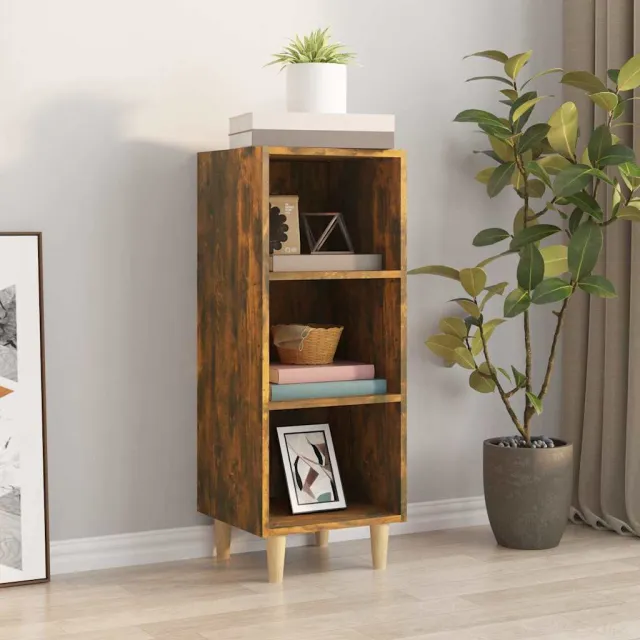 vidaXL Dressoir 34,5x32,5x90 cm bewerkt hout gerookt eikenkleurig, foto 2