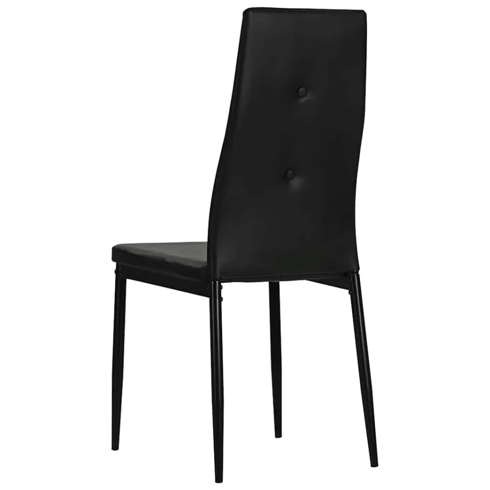 vidaXL Eetkamerstoelen 6 st kunstleer zwart, foto 4