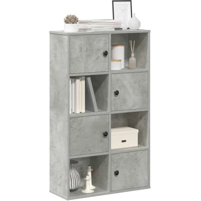 vidaXL Boekenkast 60x24x101,5 cm bewerkt hout betongrijs