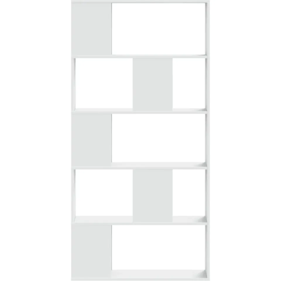vidaXL Boekenkast 5-laags 80,5x23,5x162,5 cm bewerkt hout wit, foto 2