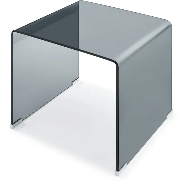 en.casa Bijzettafel Varlofrek gehard glas 50x50x50 cm grijs [en.casa]