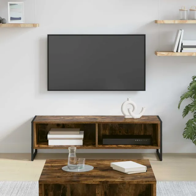 vidaXL TV-kast 100 x 36.5 x 30.5 cm Gerookt eiken Bewerkt hout Bruin
