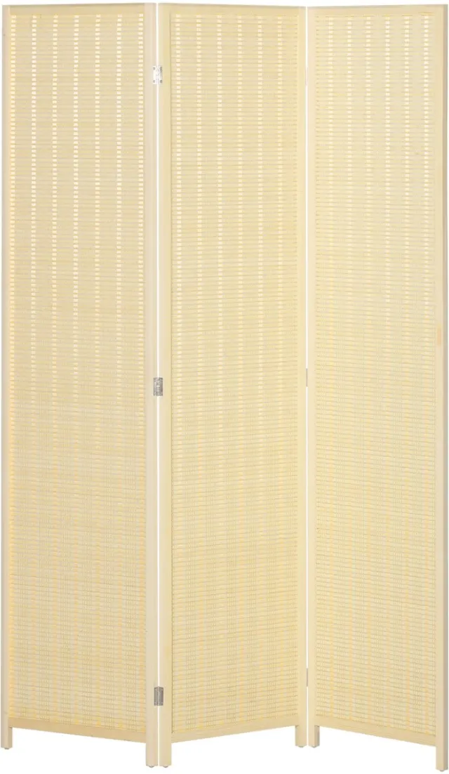 Homcom kamerverdeler-bamboe-135x1.4x180cm-natuurlijk hout