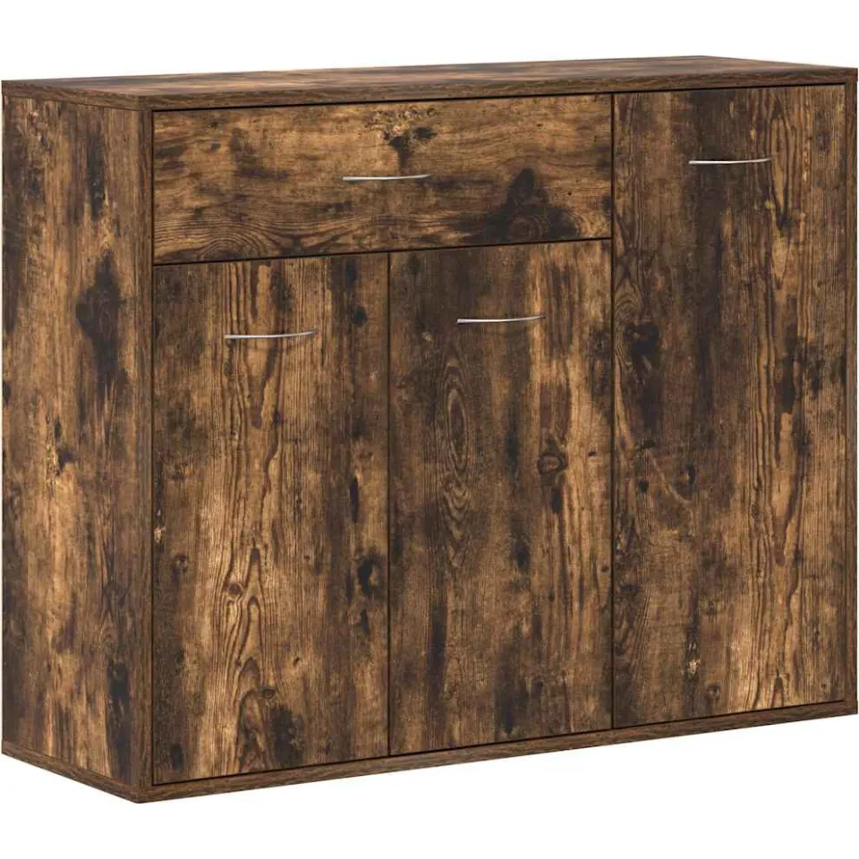 vidaXL Dressoir 88x30x70 cm bewerkt hout gerookt eikenkleurig Bruin