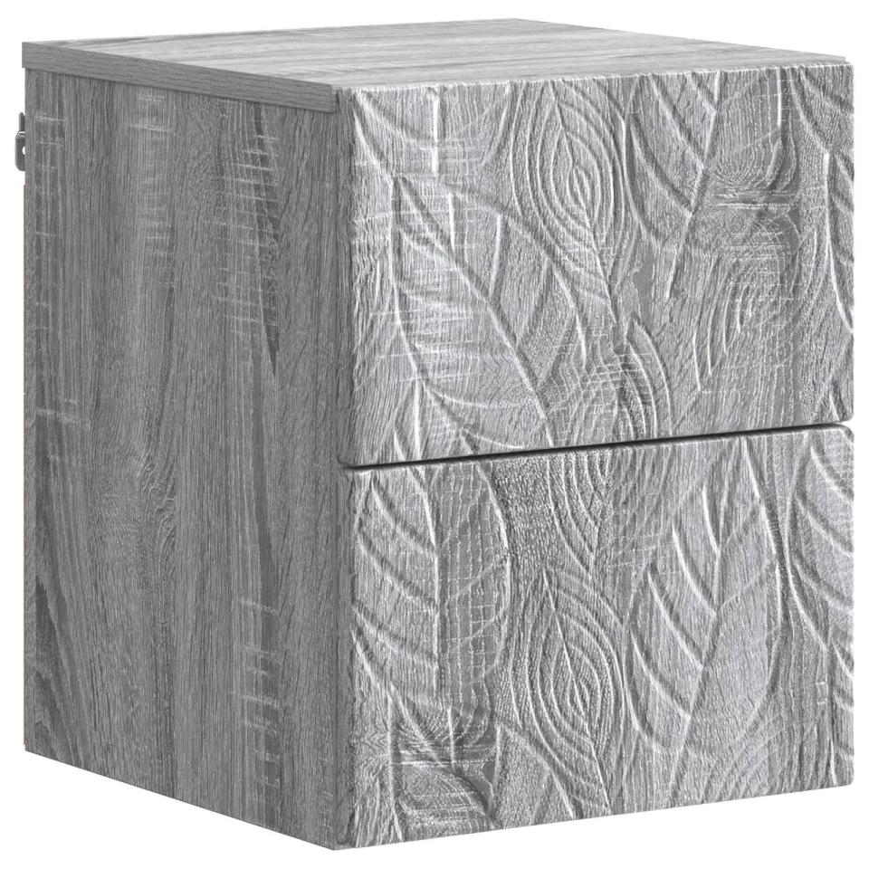 vidaXL Wandbeugel Bedkast 2 st Grijs Sonoma 34,5 x 33 x 40 cm, foto 4