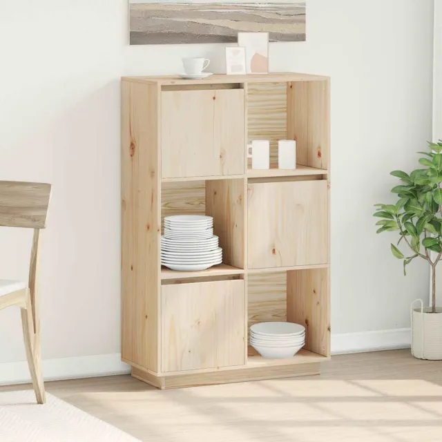 vidaXL Hoge kast 38x35x117 cm massief grenenhout bruin, foto 2