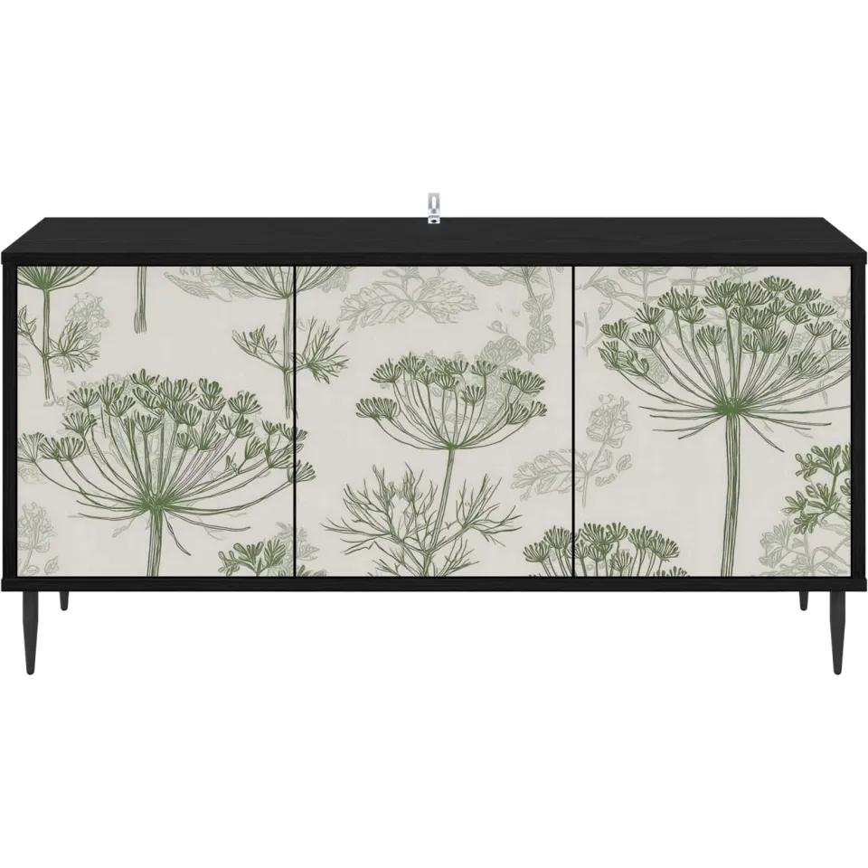 vidaXL Tv-meubel GOTHA 102 x 33 x 51 cm Zwart eiken Bewerkt hout, foto 4