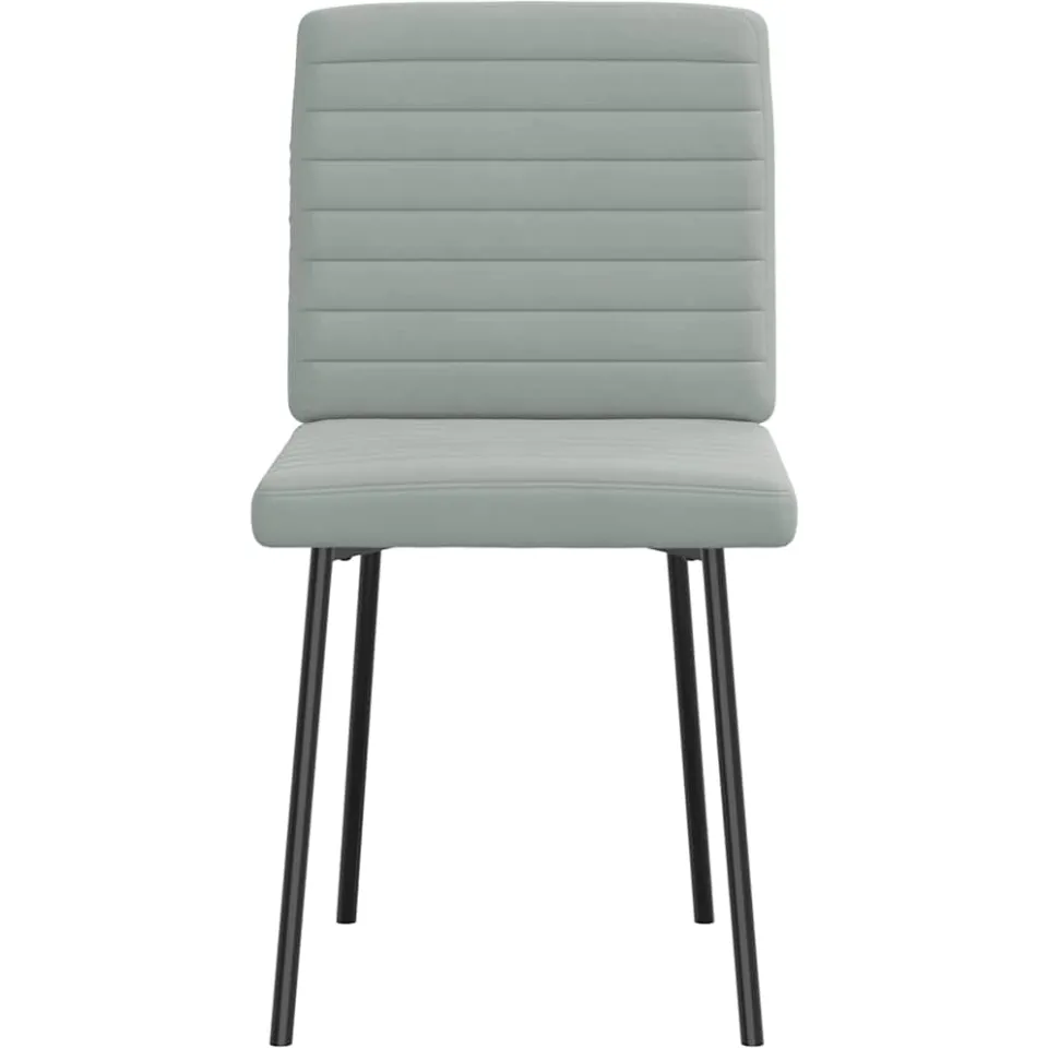 vidaXL Eetkamerstoelen 2 st fluweel lichtgrijs