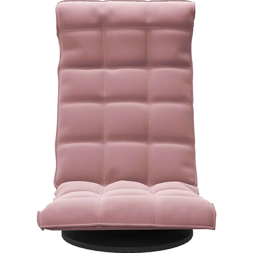 vidaXL Vloerstoel draaibaar fluweel roze