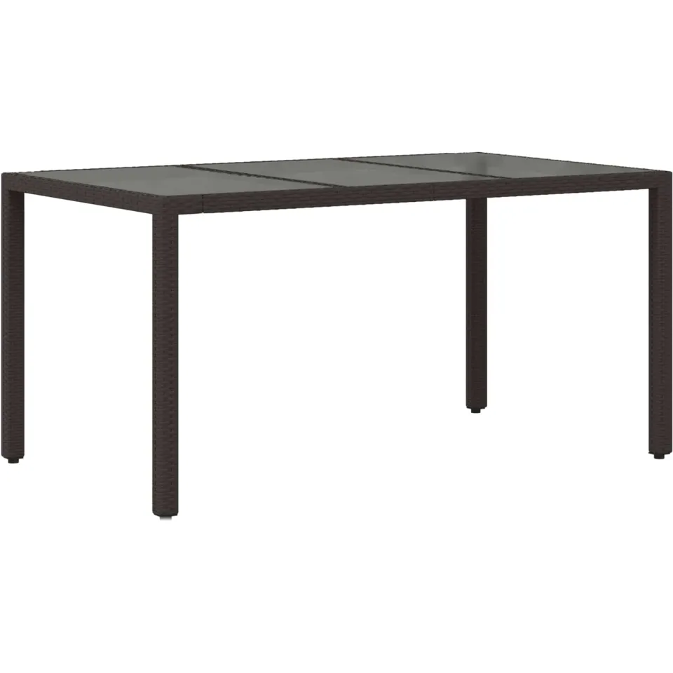 vidaXL Buiten eettafelset 5 st Zwart poly rattan, foto 4