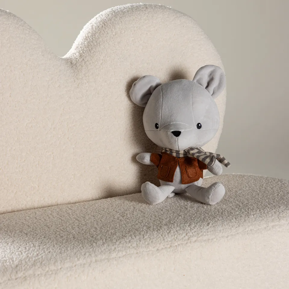 Nest living Aryna kinderbankje teddy wit - met hartvormige rugleuning, foto 4